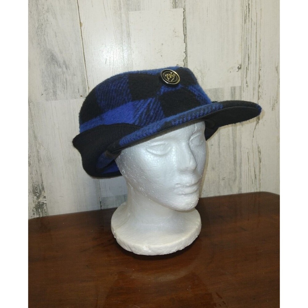 Vintage Union Made Large Blue Ski Patrol Hat Made In USA